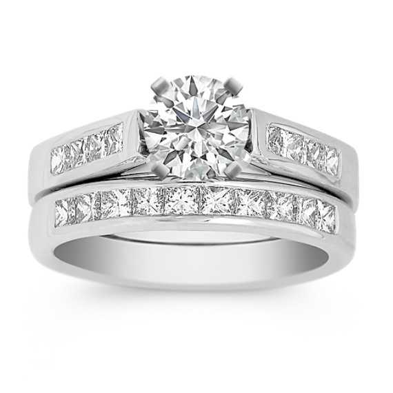 Princess Cut Diamond Wedding Set in Platinum Princess Cut Diamond Wedding Set in Platinum