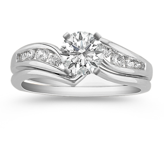 Swirl Diamond Wedding Set Swirl Diamond Wedding Set