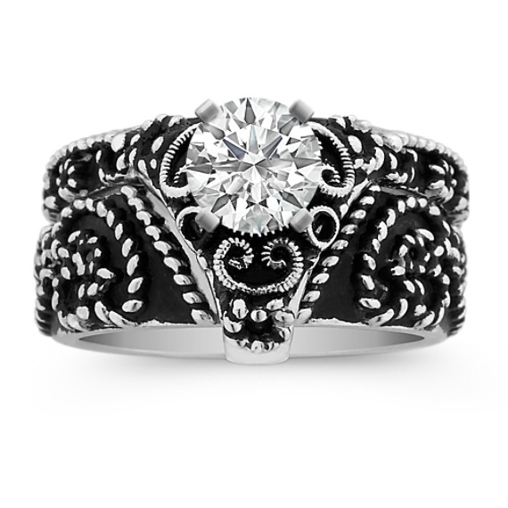 14k White Gold Wedding Set 14k White Gold Wedding Set