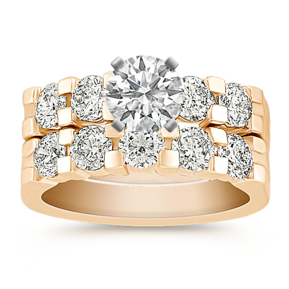 Round Diamond Wedding Set Round Diamond Wedding Set