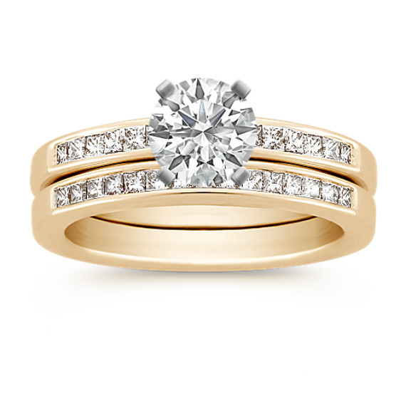 Princess Cut Diamond Wedding Set Princess Cut Diamond Wedding Set