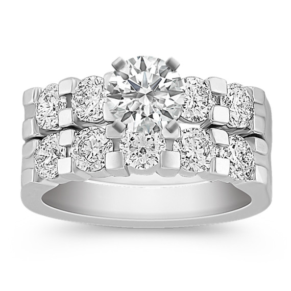 Round Diamond Wedding Set Round Diamond Wedding Set