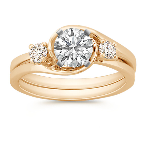 Round Diamond Wedding Set Round Diamond Wedding Set