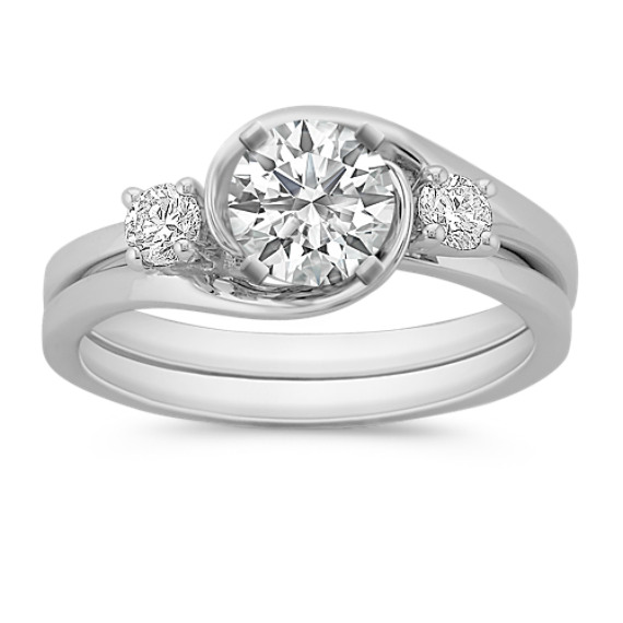 Round Diamond Wedding Set Round Diamond Wedding Set