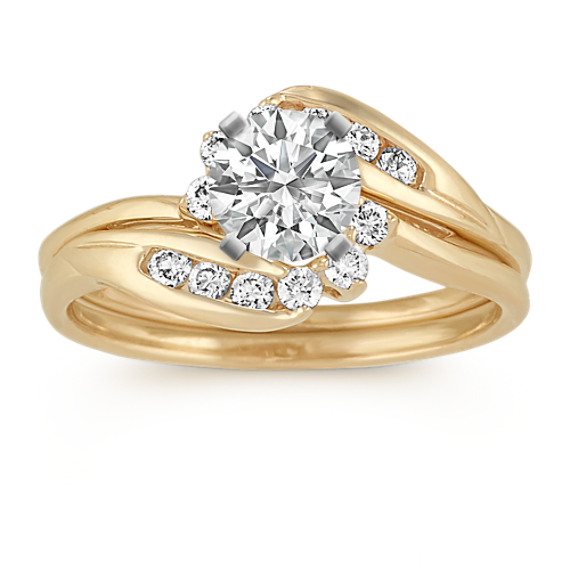 Swirl Diamond Wedding Set Swirl Diamond Wedding Set