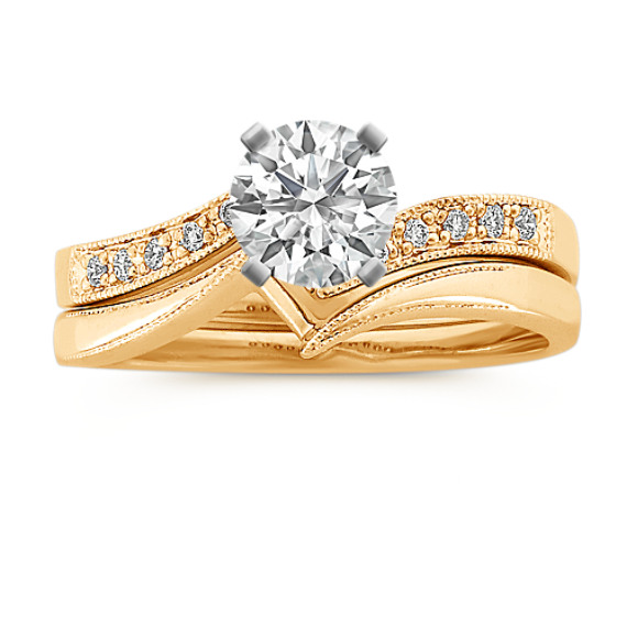 Round Diamond Wedding Set Round Diamond Wedding Set