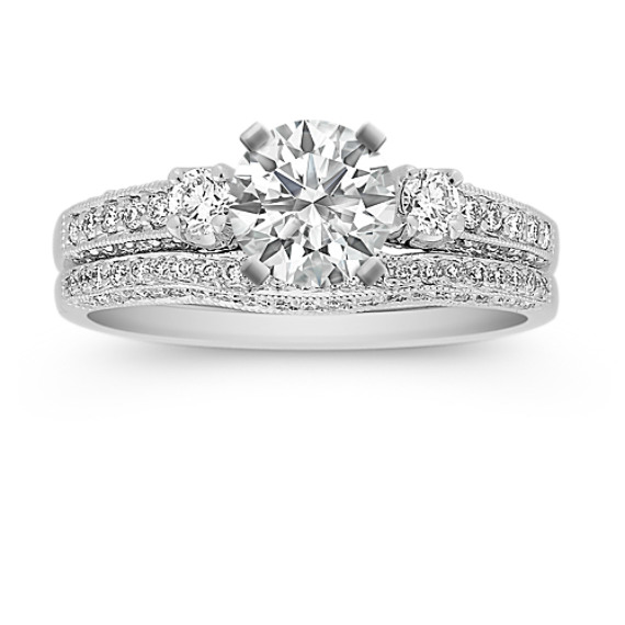 Round Diamond Wedding Set Round Diamond Wedding Set