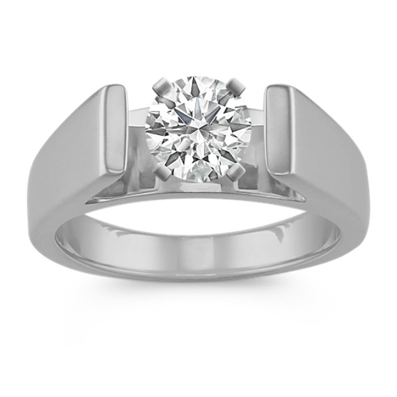 Cathedral Solitaire 14k White Gold Engagement Ring Cathedral Solitaire 14k White Gold Engagement Ring
