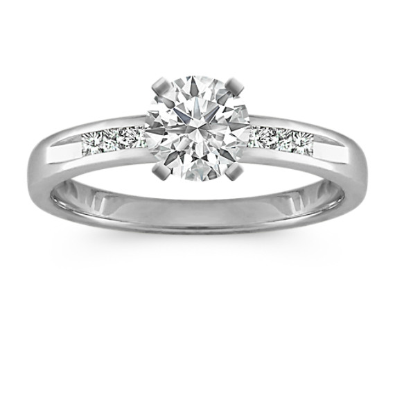 Princess Cut Diamond Engagement Ring with Channel-Setting Princess Cut Diamond Engagement Ring with Channel-Setting