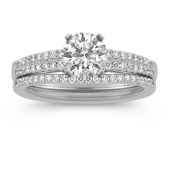 Round Diamond Wedding Set Round Diamond Wedding Set