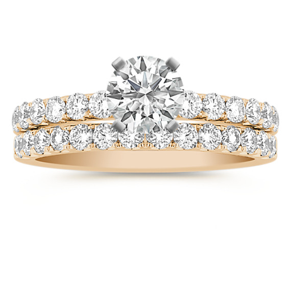 Round Diamond Wedding Set Round Diamond Wedding Set