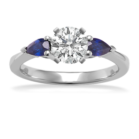 Three-Stone Pear-Shaped Sapphire Engagement Ring Three-Stone Pear-Shaped Sapphire Engagement Ring