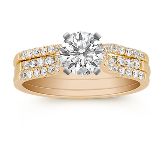 Round Diamond Wedding Set Round Diamond Wedding Set