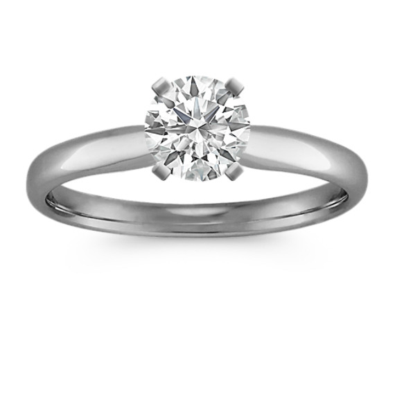 Chevron Head Solitaire 14k White Gold Engagement Ring Chevron Head Solitaire 14k White Gold Engagement Ring