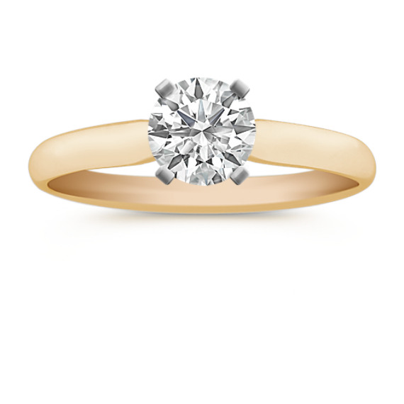 Chevron Head Solitaire 14k Yellow Gold Engagement Ring Chevron Head Solitaire 14k Yellow Gold Engagement Ring