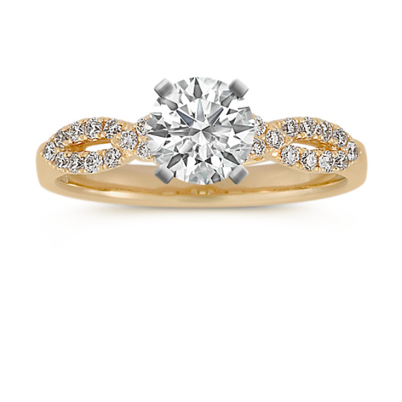 Infinity Round Diamond Engagement Ring Infinity Round Diamond Engagement Ring