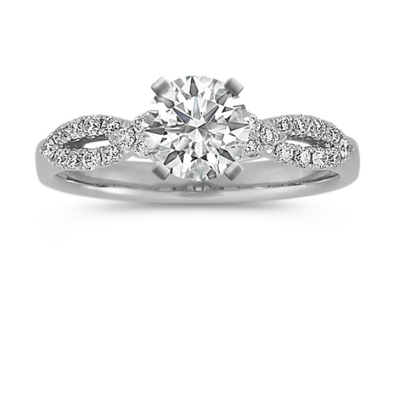 Infinity Round Diamond Engagement Ring Infinity Round Diamond Engagement Ring