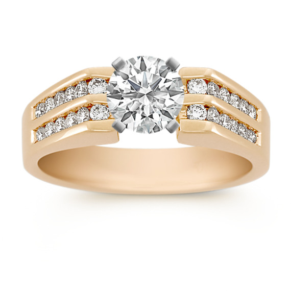Round Diamond Engagement Ring in 18k Gold Round Diamond Engagement Ring in 18k Gold