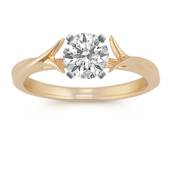 14k Yellow Gold Cathedral Engagement Ring 14k Yellow Gold Cathedral Engagement Ring