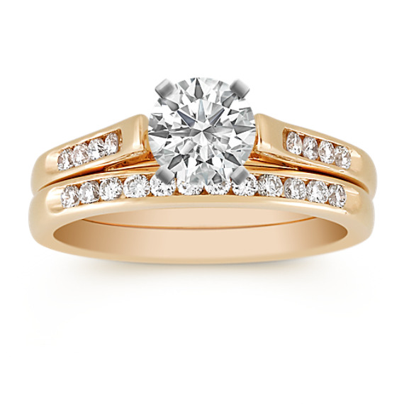 Round Diamond Wedding Set Round Diamond Wedding Set