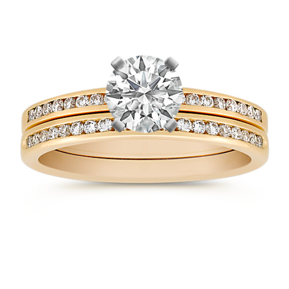 Round Diamond Wedding Set Round Diamond Wedding Set