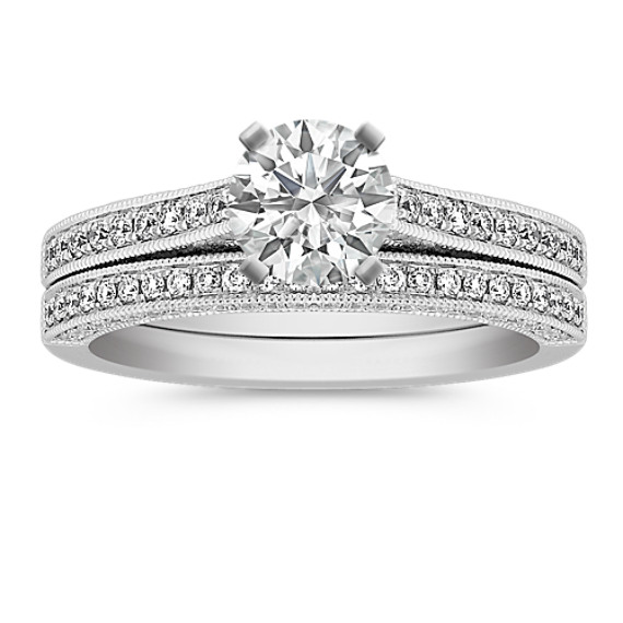 Round Diamond Wedding Set Round Diamond Wedding Set
