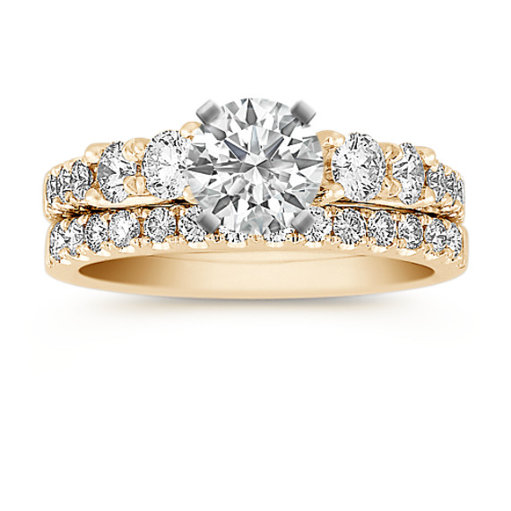 Round Diamond Wedding Set Round Diamond Wedding Set