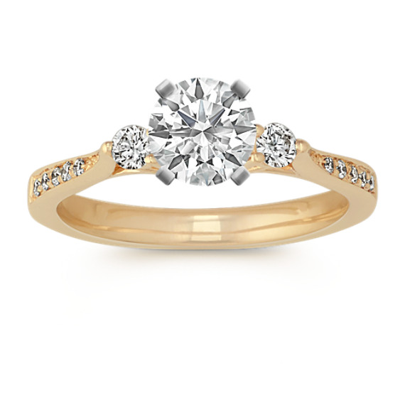 Cathedral Three-Stone Diamond Engagement Ring Cathedral Three-Stone Diamond Engagement Ring