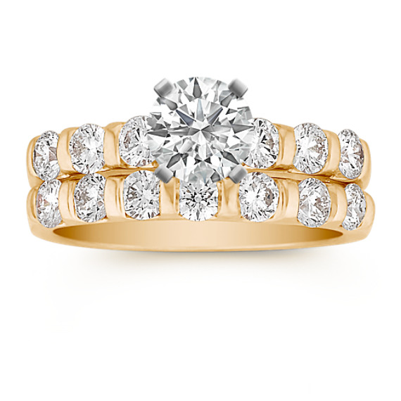 Round Diamond Wedding Set Round Diamond Wedding Set