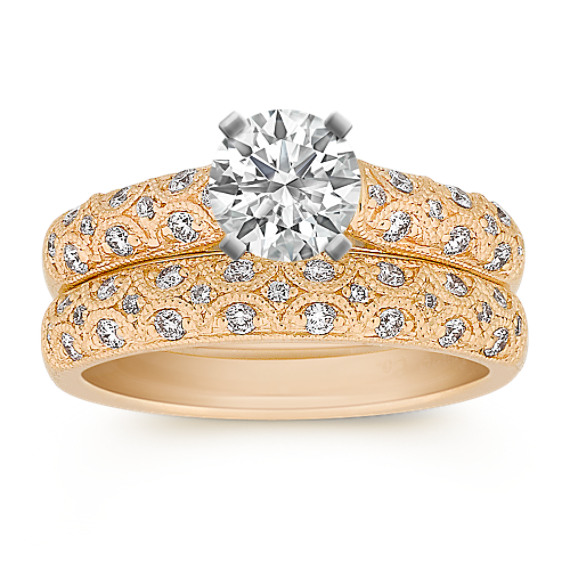 Round Diamond Wedding Set Round Diamond Wedding Set