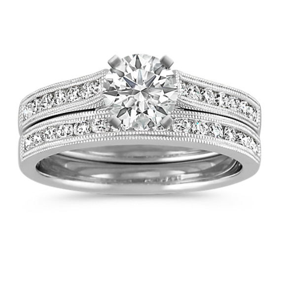 Round Diamond Wedding Set Round Diamond Wedding Set