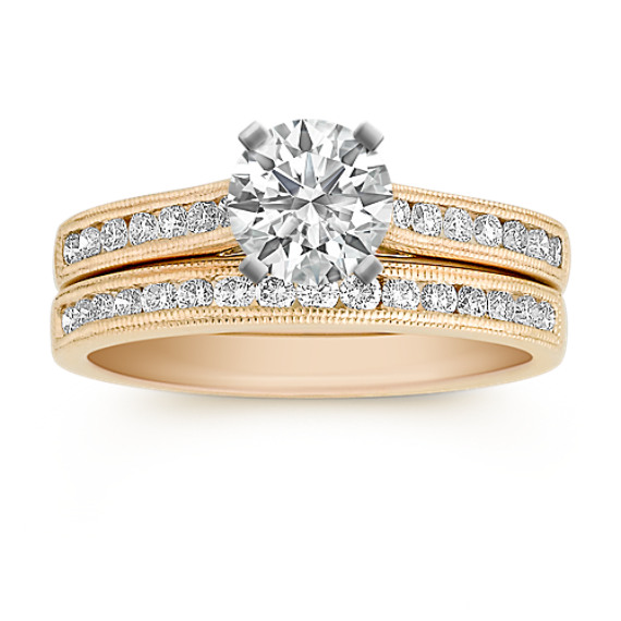 Round Diamond Wedding Set Round Diamond Wedding Set