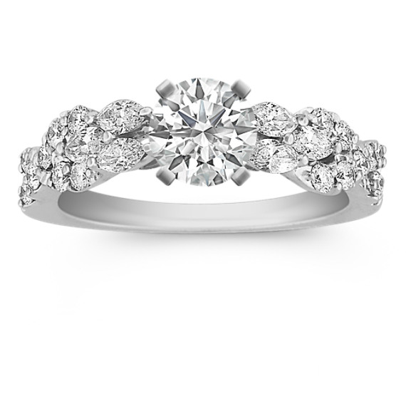 Marquise and Round Diamond Engagement Ring Marquise and Round Diamond Engagement Ring