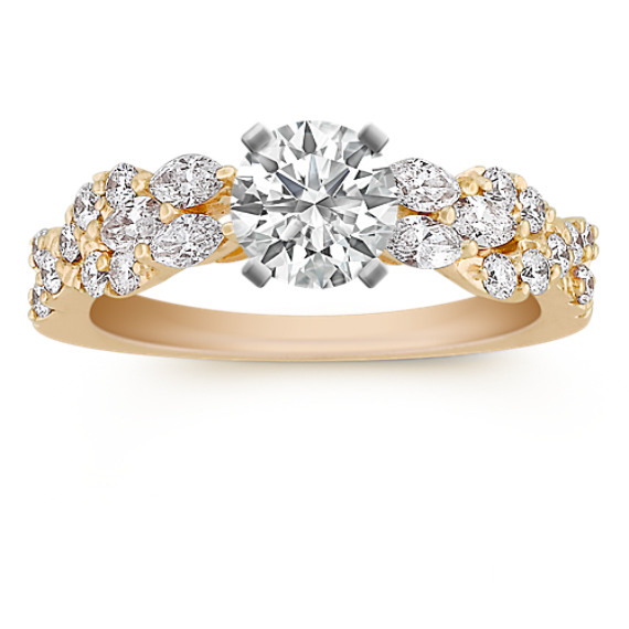 Marquise and Round Diamond Engagement Ring Marquise and Round Diamond Engagement Ring