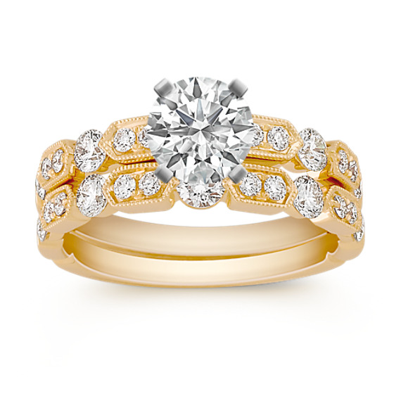 Round Diamond Wedding Set Round Diamond Wedding Set