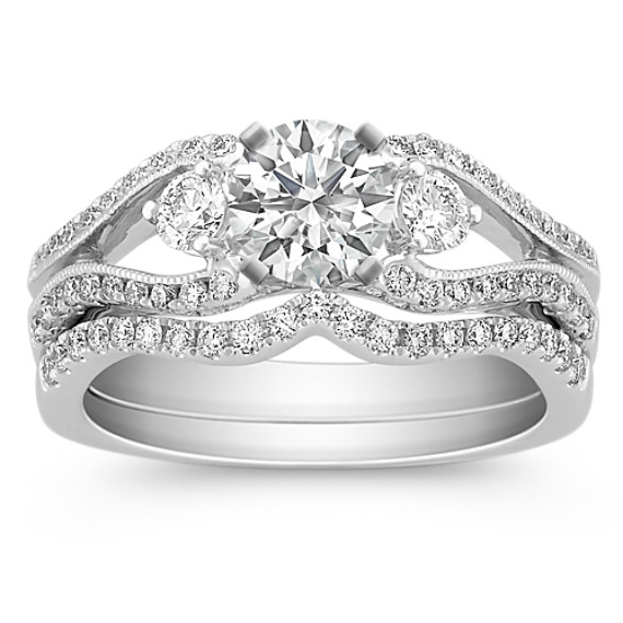 Round Diamond Wedding Set Round Diamond Wedding Set