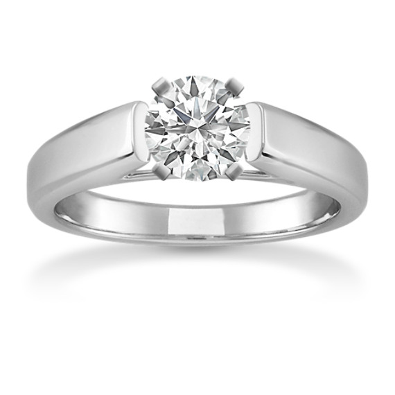 Cathedral Solitaire 14k White Gold Engagement Ring Cathedral Solitaire 14k White Gold Engagement Ring