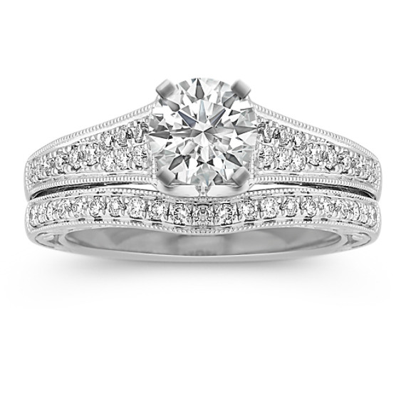 Round Diamond Wedding Set Round Diamond Wedding Set