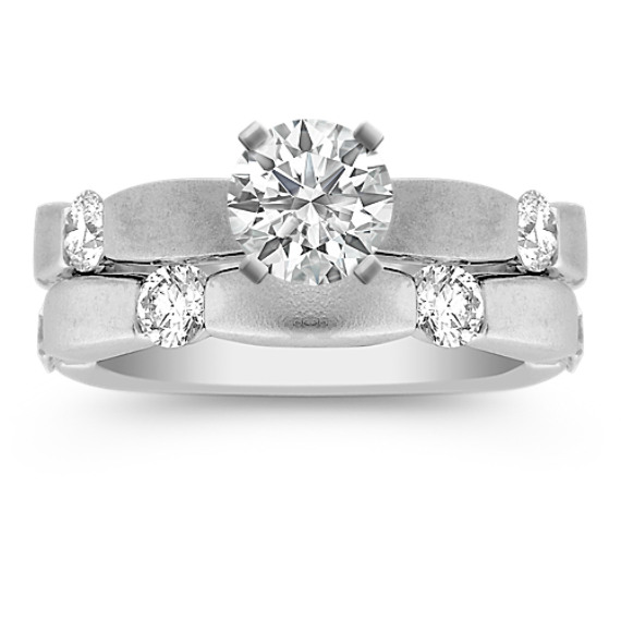 Diamond Wedding Set with Channel-Setting Diamond Wedding Set with Channel-Setting