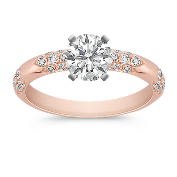 Cathedral Diamond Rose Gold Engagement Ring Cathedral Diamond Rose Gold Engagement Ring