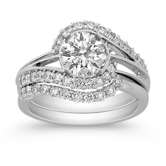 Round Diamond Wedding Set Round Diamond Wedding Set