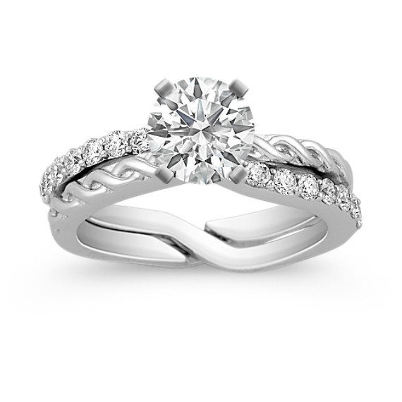 Round Diamond Wedding Set for Her Round Diamond Wedding Set for Her