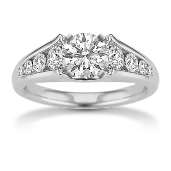 Graduated Channel-Set Round Diamond Engagement Ring Graduated Channel-Set Round Diamond Engagement Ring