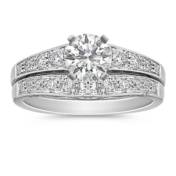 Round Diamond Wedding Set Round Diamond Wedding Set