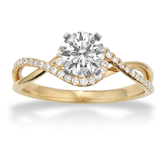 Round Diamond Ring in 14k Yellow Gold Round Diamond Ring in 14k Yellow Gold