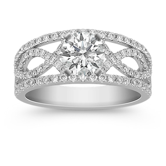 Round Diamond Engagement Ring in Platinum Round Diamond Engagement Ring in Platinum