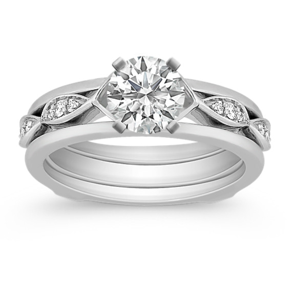 Round Diamond Wedding Set for Her Round Diamond Wedding Set for Her