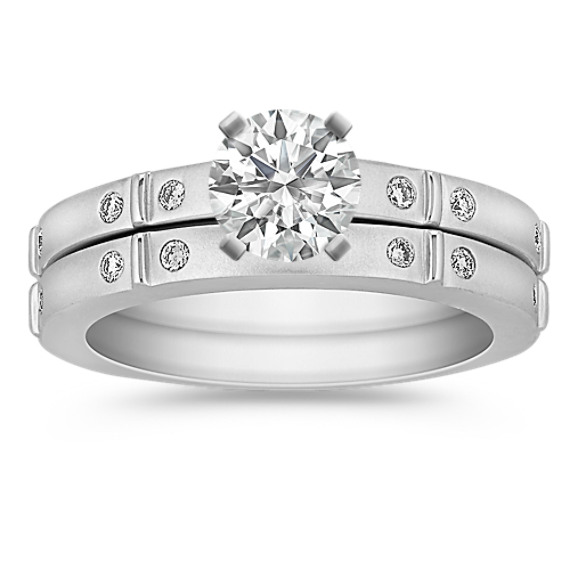 Contemporary Diamond Wedding Set Contemporary Diamond Wedding Set
