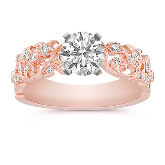 Vintage Diamond Engagement Ring in Rose Gold Vintage Diamond Engagement Ring in Rose Gold