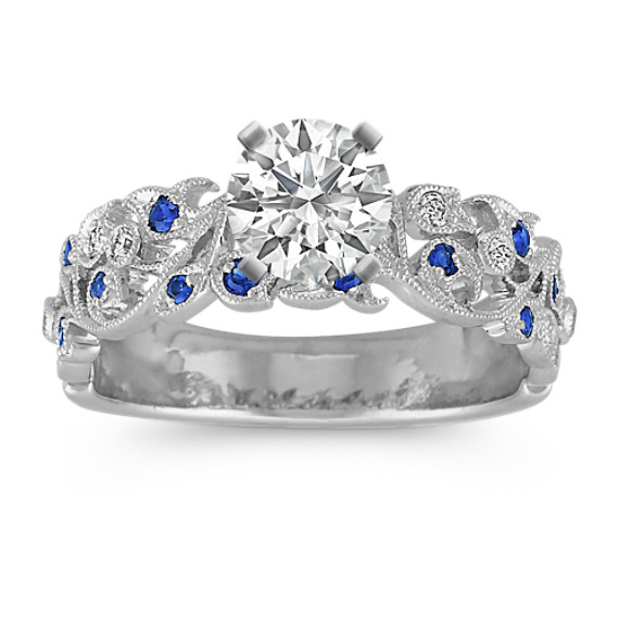 Sapphire and Diamond Vintage Engagement Ring Sapphire and Diamond Vintage Engagement Ring